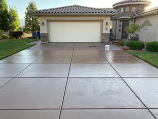 polished concrete driveway in st George ut