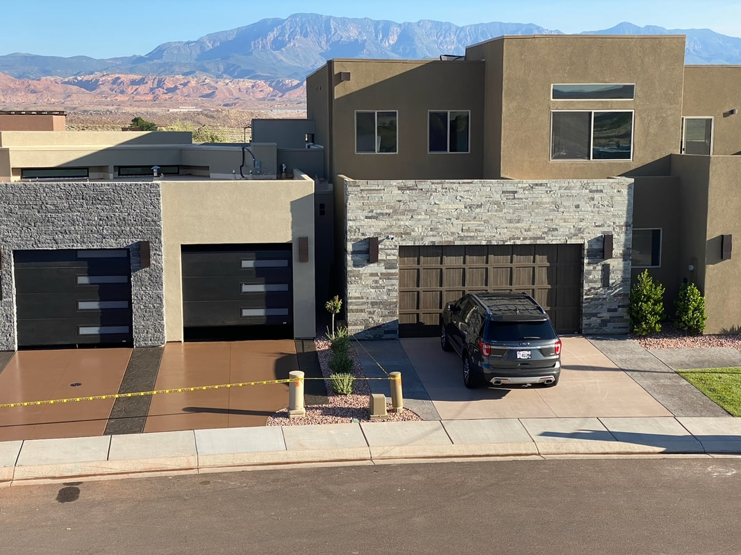complete concrete driveway installation at a residence in st George ut 